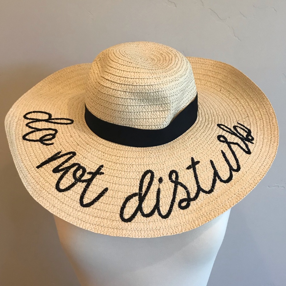 NYC UNDERGROUND Do Not Disturb Floppy Straw Hat